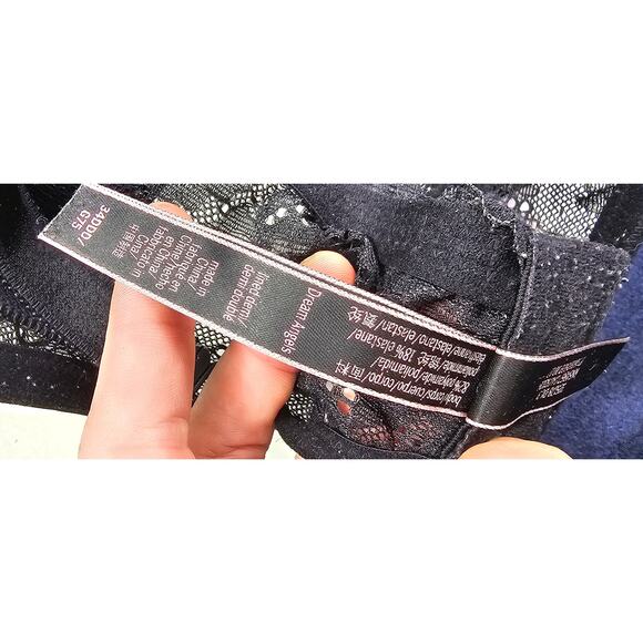 Dream angels 34DDD black sexy flirty exotic full coverage Victoria's Secret bra - Picture 6 of 6